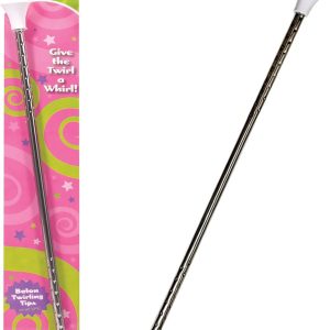 Schylling Twirling Baton - Metal Kids Baton - Rubberized Ends in Assorted Pink. White. and Purple Colors - Ages 3 and Up - One Baton
